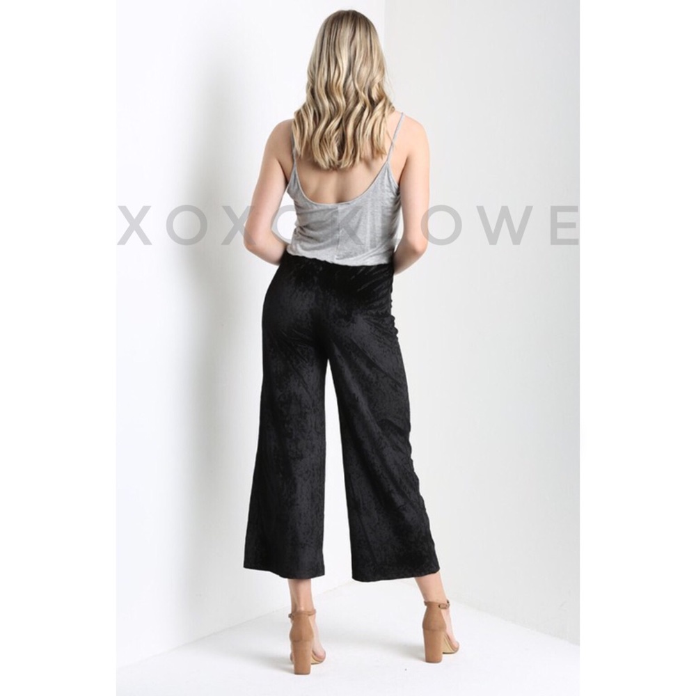 POL Black Velvet Flare Pants Holidays Christmas - Picture 5 of 8